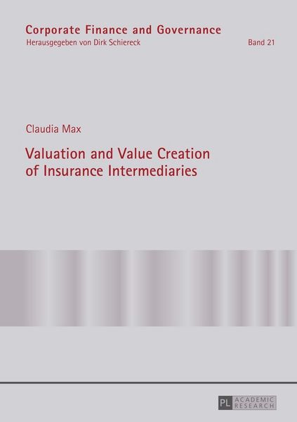 Produktbild: Valuation and Value Creation of Insurance Intermediaries