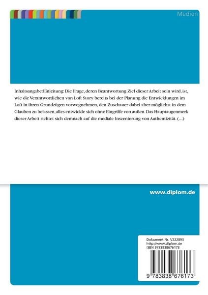 Produktbild: Mediale Inszenierungen - Zur Inszenierung von Authentizit&auml;t am Beispiel von Big Brother und Loft Story