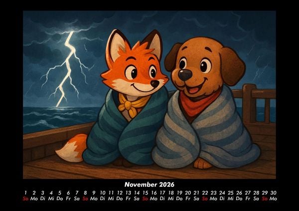Produktbild: Finn & Wuff auf Kreuzfahrt 2026 Fotokalender DIN A3