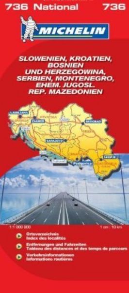 Produktbild: Slowenien, Kroatien, Bosnien, Serbien 1 : 1 000 000