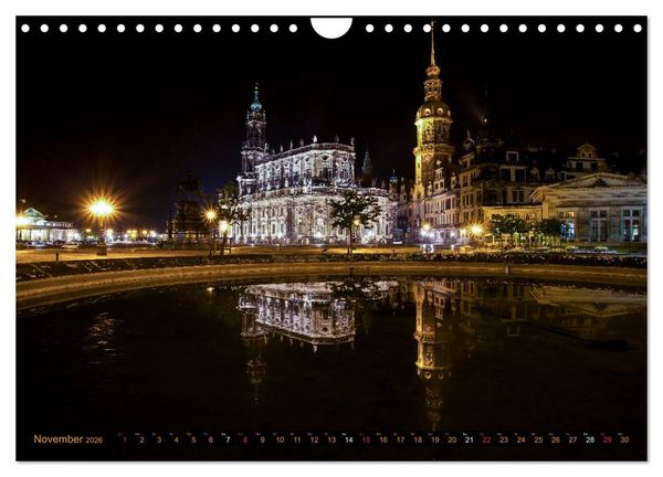 Produktbild: Eine Nacht in Dresden (Wandkalender 2026 DIN A4 quer), CALVENDO Monatskalender