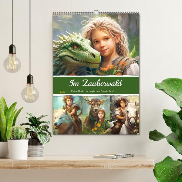 Produktbild: Im Zauberwald. Kleine Helden im magischen Druidenland (Wandkalender 2026 DIN A2 hoch), CALVENDO Monatskalender