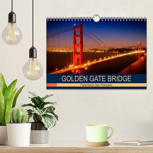 Produktbild: GOLDEN GATE BRIDGE Faszination San Francisco (Wandkalender 2026 DIN A4 quer), CALVENDO Monatskalender
