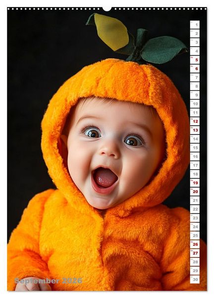 Produktbild: Babys in Bestform - Lustige Fr&uuml;chtchen (hochwertiger Premium Wandkalender 2026 DIN A2 hoch), Kunstdruck in Hochglanz
