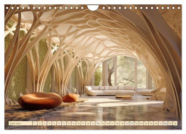 Produktbild: Exzentrische biomorphe Architektur (Wandkalender 2026 DIN A4 quer), CALVENDO Monatskalender