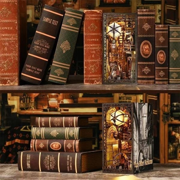 Produktbild: FiguredArt YM05 - DIY Book Nook, Onkel Petes Labor, Puzzle 299 Teile, Miniatur-Diorama