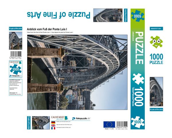 Produktbild: CALVENDO Puzzle Anblick vom Fu&szlig; der Ponte Luis I | 1000 Teile Lege-Gr&ouml;&szlig;e 64x48cm Foto-Puzzle f&uuml;r gl&uuml;ckliche Stunden
