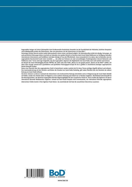 Produktbild: Social Software - Nutzung des Mikroblogging-Dienstes Twitter durch filialisierte Augenoptik Unternehmen