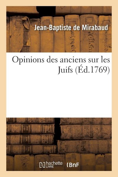 Produktbild: Opinions des anciens sur les Juifs