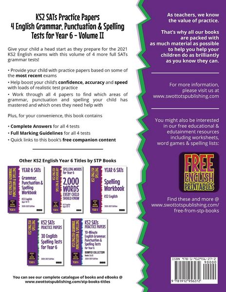 Produktbild: KS2 SATs Practice Papers 4 English Grammar, Punctuation and Spelling Tests for Year 6