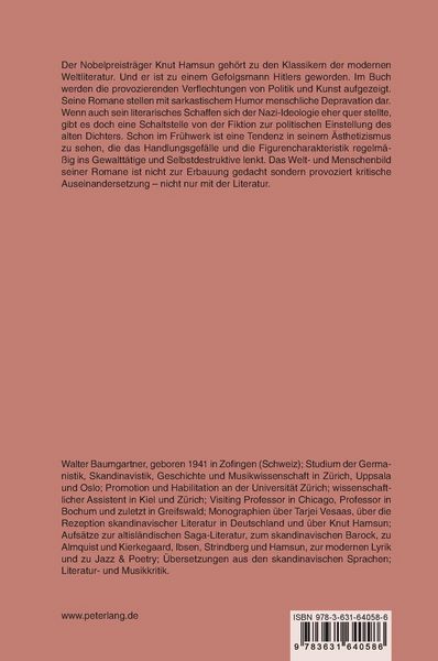 Produktbild: Artistik, Ironie und Gewalt bei Knut Hamsun