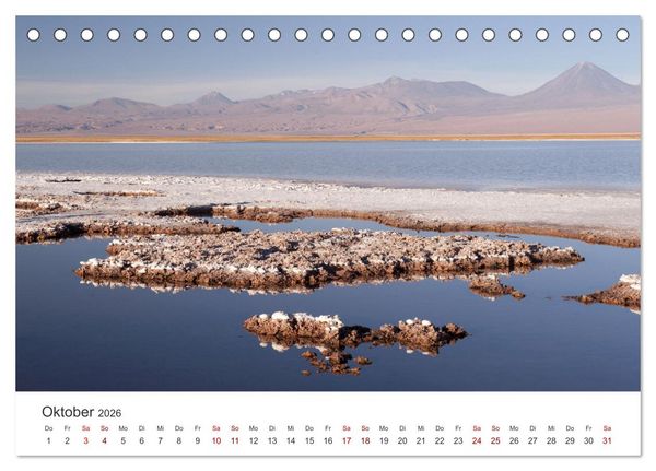 Produktbild: Die Farben der Anden - Argentinien und Chile (Tischkalender 2026 DIN A5 quer), CALVENDO Monatskalender