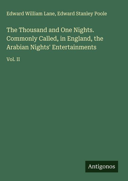 Produktbild: The Thousand and One Nights. Commonly Called, in England, the Arabian Nights' Entertainments