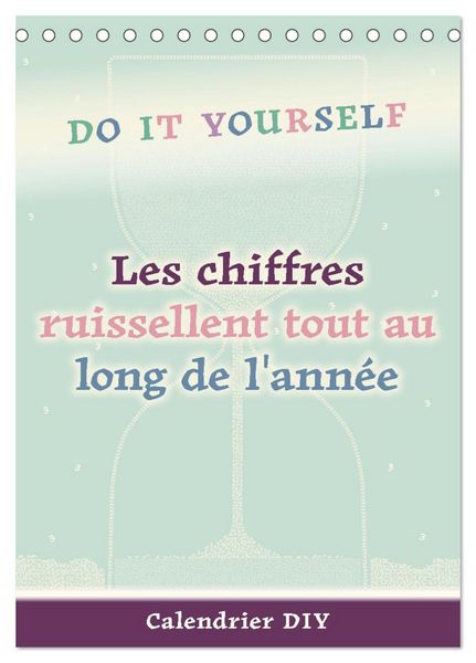 Produktbild: Les chiffres ruissellent tout au long de l'ann&eacute;e (Calendrier de bureau 2026 DIN A5 horizontal), CALVENDO calendrier mensuel