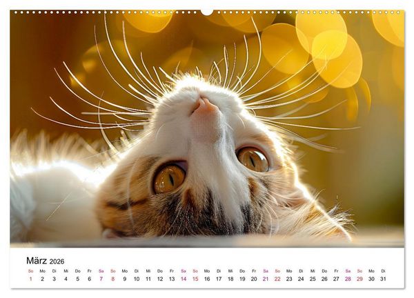 Produktbild: Katzenzauber - Samtpfoten im Jahreslauf (Wandkalender 2026 DIN A2 quer), CALVENDO Monatskalender