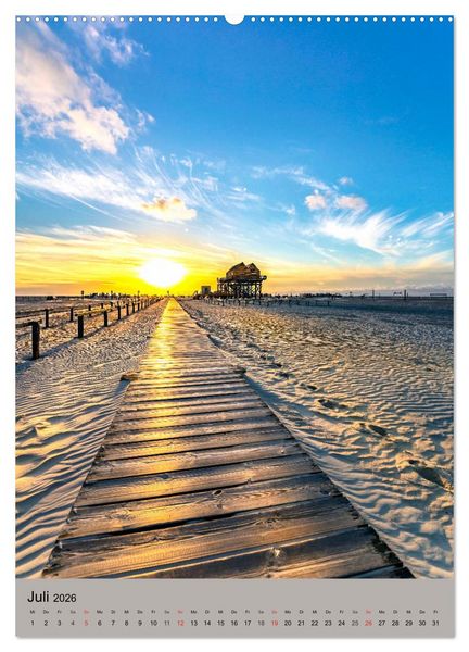 Produktbild: NORDSEEFLAIR - St. Peter Ording und Westerhever (Wandkalender 2026 DIN A2 hoch), CALVENDO Monatskalender