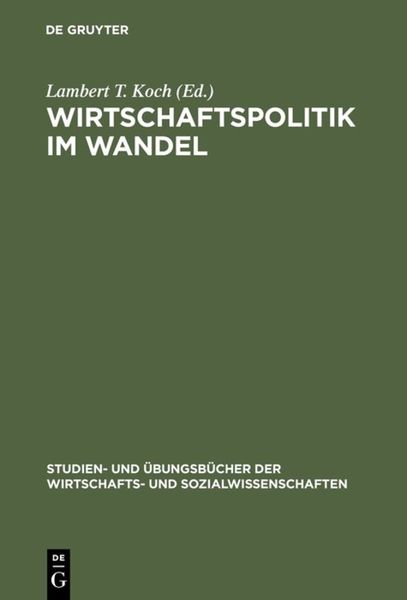Produktbild: Wirtschaftspolitik im Wandel