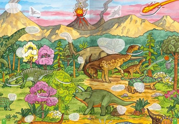 Produktbild: Wimmeln, R&auml;tseln, Stickern: Dinosaurier