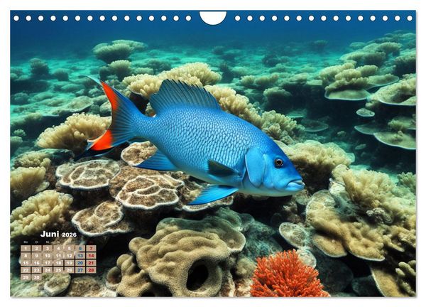 Produktbild: Tief unten im Meer Unterwasser Fantasy (Wandkalender 2026 DIN A4 quer), CALVENDO Monatskalender