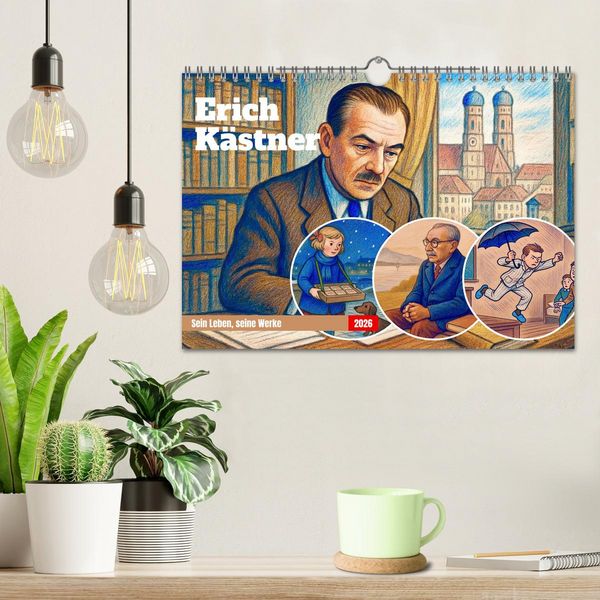 Produktbild: Erich K&auml;stner (Wandkalender 2026 DIN A4 quer), CALVENDO Monatskalender