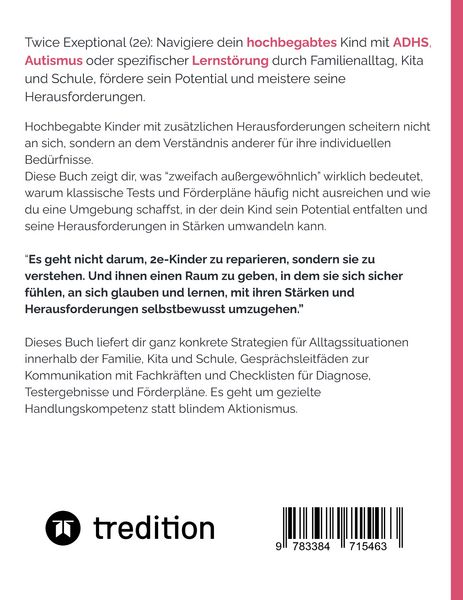 Produktbild: Twice Exeptional: 2e-Kinder im Familienalltag, Kita und Schule
