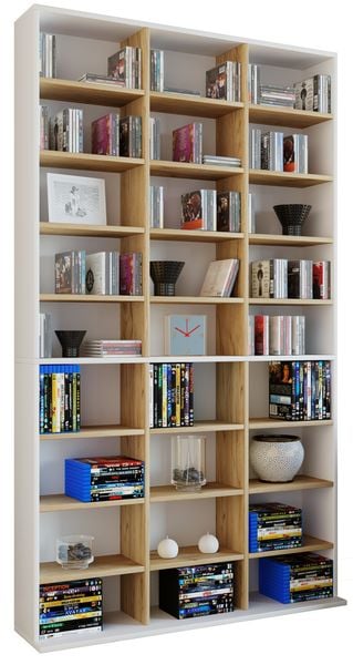 Produktbild: Holz CD DVD Standregal B&uuml;cherregal Regal Megosa XL