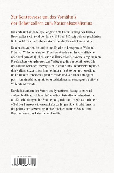 Produktbild: Das Haus Hohenzollern 1918 bis 1945