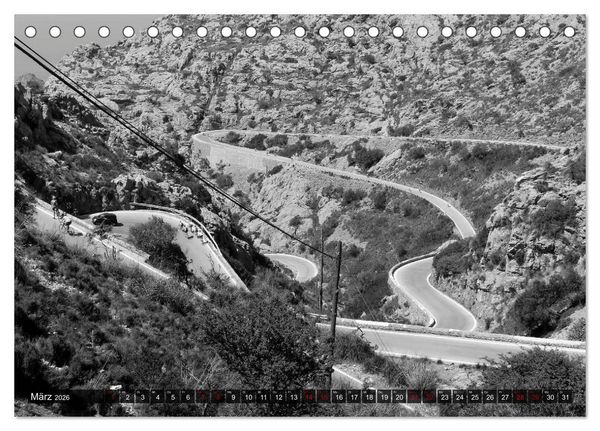 Produktbild: Mallorca monochrom (Tischkalender 2026 DIN A5 quer), CALVENDO Monatskalender