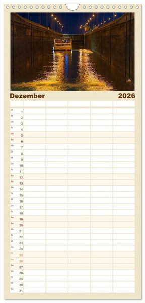 Produktbild: Familienplaner 2026 - Eine Kreuzfahrt auf dem Rhein mit 5 Spalten (Wandkalender, 21 x 45 cm) CALVENDO