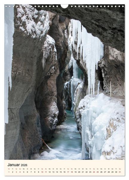 Produktbild: Partnachklamm (Wandkalender 2026 DIN A3 hoch), CALVENDO Monatskalender