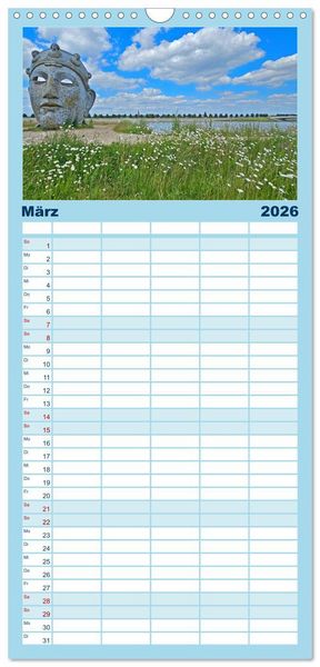 Produktbild: Familienplaner 2026 - Rechts und links des Rheins. Mit dem Wohnmobil unterwegs. mit 5 Spalten (Wandkalender, 21 x 45 cm) CALVENDO