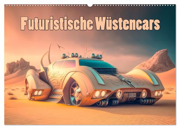 Futuristische Wüstencars (Wandkalender 2025 DIN A2 quer), CALVENDO Monatskalender