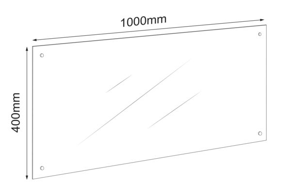Produktbild: K&uuml;chenr&uuml;ckwand Herd Spritzschutz 100 x 40 cm Esilo