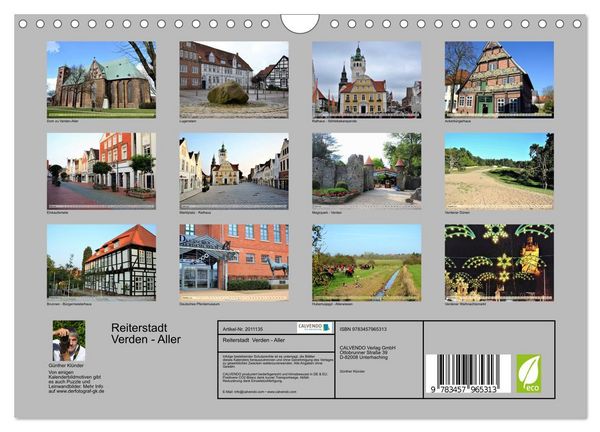 Produktbild: Reiterstadt Verden - Aller (Wandkalender 2026 DIN A4 quer), CALVENDO Monatskalender