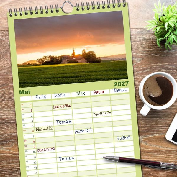Produktbild: Familienplaner 2027 - Heimat Entdecken - Eifel mit 5 Spalten (Wandkalender, 21 x 45 cm) CALVENDO
