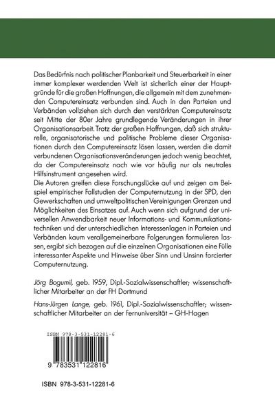 Produktbild: Computer in Parteien und Verb&auml;nden