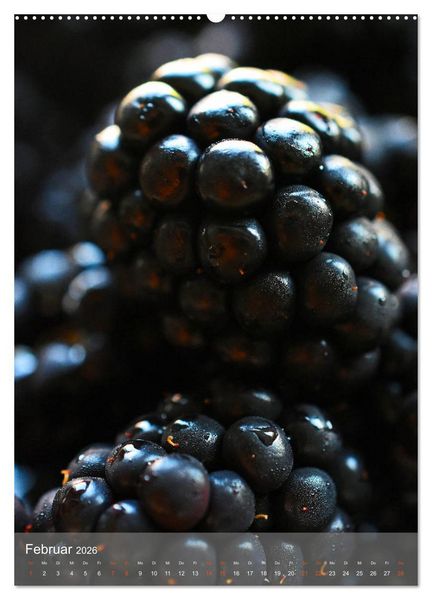 Produktbild: Blaubeeren, Himbeeren & Co - Makrofotografie in der K&uuml;che (Wandkalender 2026 DIN A2 hoch), CALVENDO Monatskalender