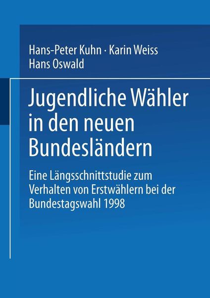 Produktbild: Jugendliche W&auml;hler in den neuen Bundesl&auml;ndern