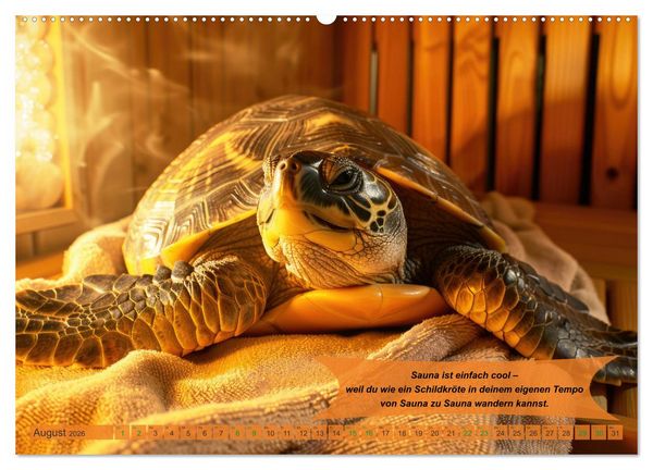 Produktbild: Tierisch lustige Saunafreunde (Wandkalender 2026 DIN A2 quer), CALVENDO Monatskalender