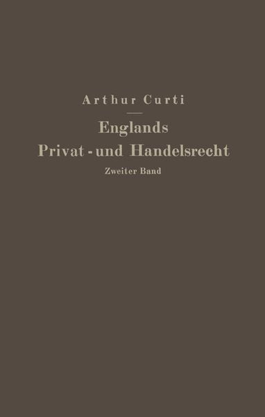 Produktbild: Englands Privat- und Handelsrecht