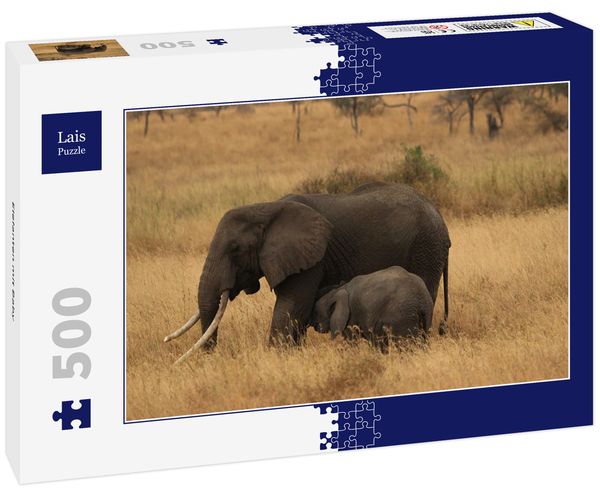 Produktbild: Lais Puzzle Elefanten mit Baby 500 Teile