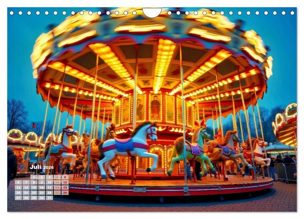 Produktbild: Riesenr&auml;der und Kirmes (Wandkalender 2026 DIN A4 quer), CALVENDO Monatskalender