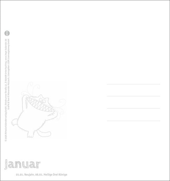 Produktbild: Catzz Postkartenkalender 2027