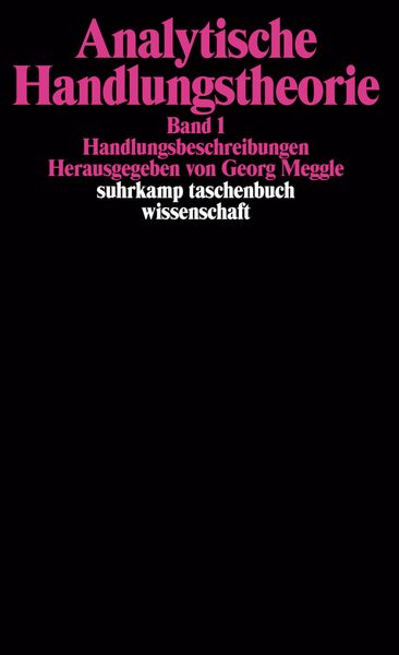 Produktbild: Handlungsbeschreibungen. Analytische Handlungstheorie. Band 1
