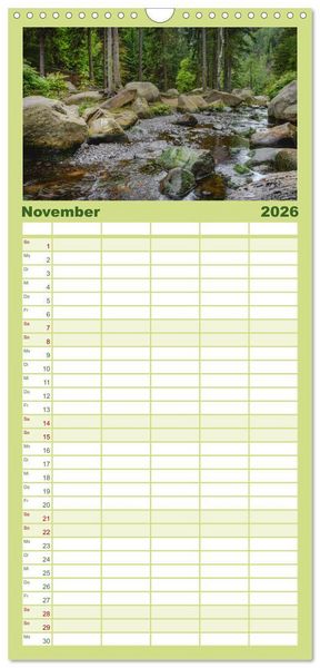 Produktbild: Familienplaner 2026 - Magischer Harzwald mit 5 Spalten (Wandkalender, 21 x 45 cm) CALVENDO