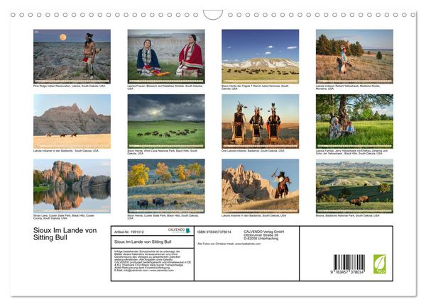 Produktbild: Sioux Im Lande von Sitting Bull (Wandkalender 2026 DIN A3 quer), CALVENDO Monatskalender