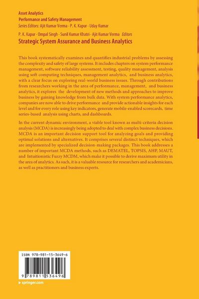Produktbild: Strategic System Assurance and Business Analytics