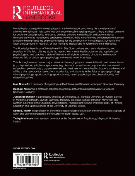 Produktbild: Routledge Handbook of Mental Health in Elite Sport