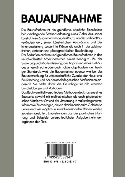 Produktbild: Bauaufnahme