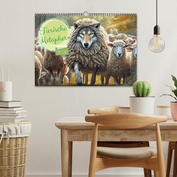 Produktbild: Tierische Metaphern (Wandkalender 2026 DIN A3 quer), CALVENDO Monatskalender